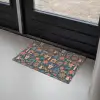 Patroon - Kerst - Symbolen - Blauw Deurmat klein 898 -sfeer2