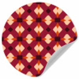 Retro - Patroon - Kleurrijk Wandcirkel behangsticker klein 186 -3d