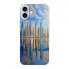 Skyline - Wolkenkrabbers - Water - Blauw Apple iPhone 16 Plus klein -3d