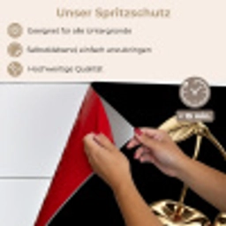 Kersen - Zwart - Goud - Chrome keuken achterwand spatscherm klein -spatscherm_DE