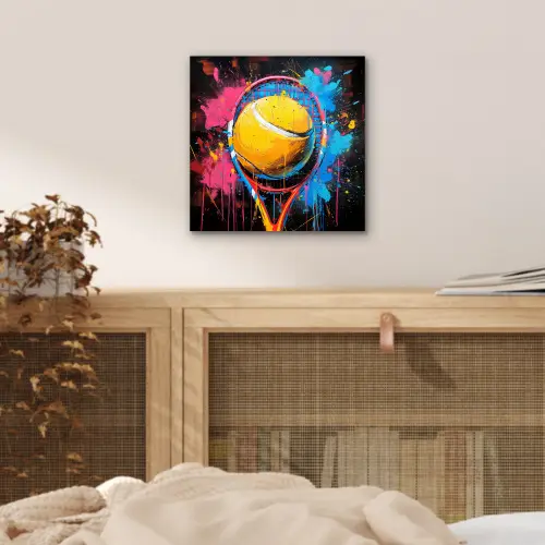 Graffiti - Tennis - Sport - Racket aluminium wit klein -sfeer3