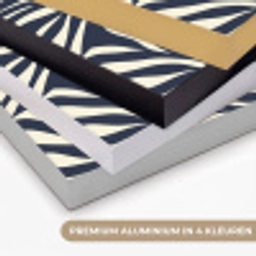Bladvormen - Blauw - Patroon - Wit Textielframe zwart klein 947 -USP_kleurenNL