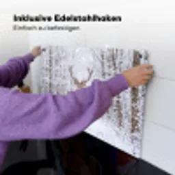 Hert - Winter - Bos - Natuur - Wit Inductie beschemer met haakjes klein -ky-ophangen-de