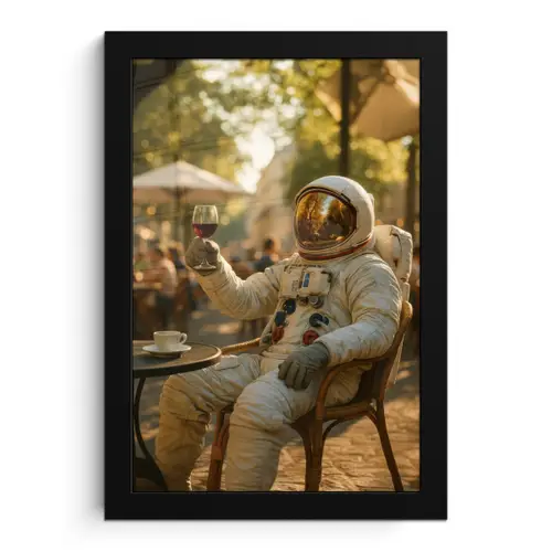 Wijn - Rood - Terras - Koffie fotolijst zwart zonder passe partout klein -3d