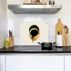 Abstract ontwerp - Zwarte cirkel - Verfvlekken Inductie beschemer met haakjes middel -sfeer2