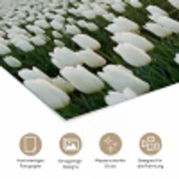 Tulpen - Landschap - Wit poster papier klein -tcloseup_DE