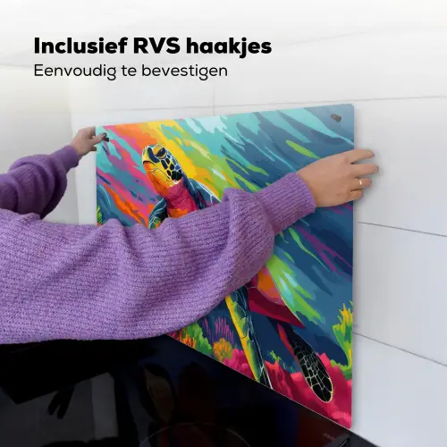 Koraal - Schildpad - Abstract - Water Inductie beschemer met haakjes middel -ky-ophangen-nl