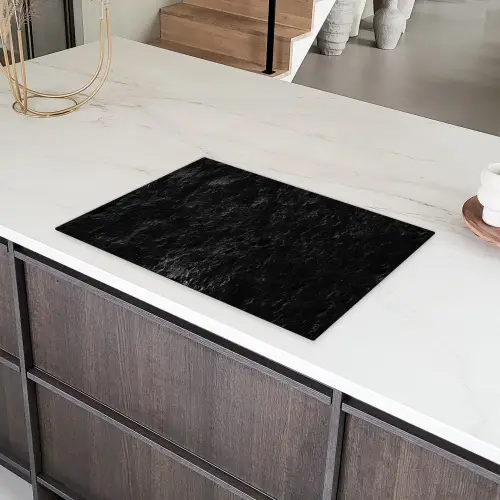 Robuuste Kliffen in Monochroom Inductie beschermer vinyl 3mm klein -sfeer8