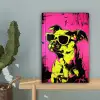 Hond - Zonnebril - Roze - Art canvas 2cm klein -sfeer4
