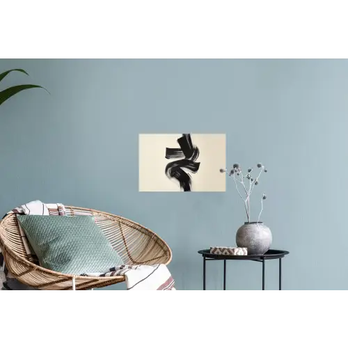 Strepen - Zwart - Abstract Muursticker klein -plant