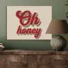 Oh honey - Rood - Schaduw PET vilt klein -sfeer2
