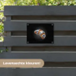 Croissant - Bloemenpatroon - Delftsblauw tuinposter los doek klein -sfeer3