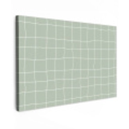 Ruitpatroon - Golvend - Groen Tuinposter op houten frame 2 cm dik klein 845 -3d