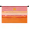 Zon - Abstract - Landschap - Oranje Wandkleed katoen klein -zz3d