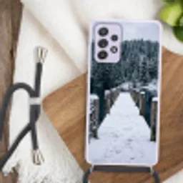 Steiger - Meer - Sneeuw - Bergen - Rustgevend Hoesje Samsung Galaxy A52 5G met koord klein -sfeer4