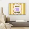 More coffee - Geel - Paars - Strepen - Mok canvas 2cm klein -sfeer6