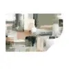 Penseelstreken - Abstract - Aardetinten Muursticker klein -3d