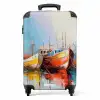 Boten - Kunst - Kleuren - Schilderij NBS - Handbagage koffer - Unisex middel -productfoto_recht