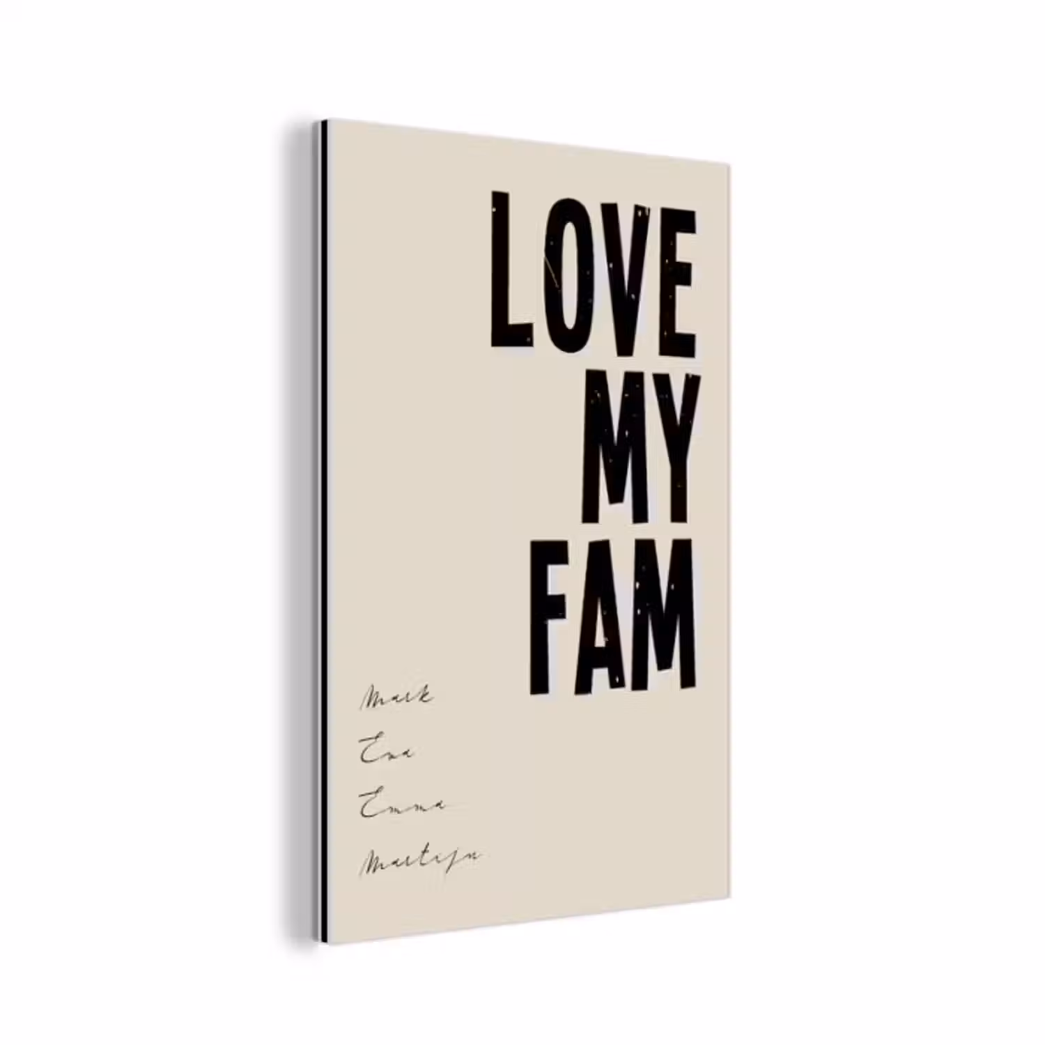 Aluminium schilderij - Love My Fam