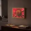 Close up - Bloem- Rood Light Box met batterij (Wandlamp) middel -sfeer1