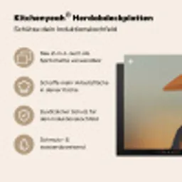 Minimalistisch - Silhouet - Oranje Inductie beschemer met haakjes klein -ky-usp-de