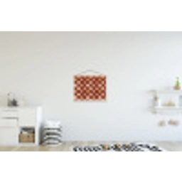 Geometrisch - Bloemen - Kleurrijk textielposter latten blank klein 122 -kinderkamer