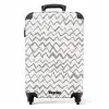 Zigzag penseelstreken in grijs NBS - Handbagage koffer - Volwassenen Unisex middel -productfoto_recht