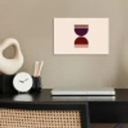 Zandloper - Symmetrisch - Rood - Paars poster papier klein -sfeer1