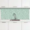 Bloemen - Wit - Vintage - Patronen keuken achterwand 2 middel 871 -3d