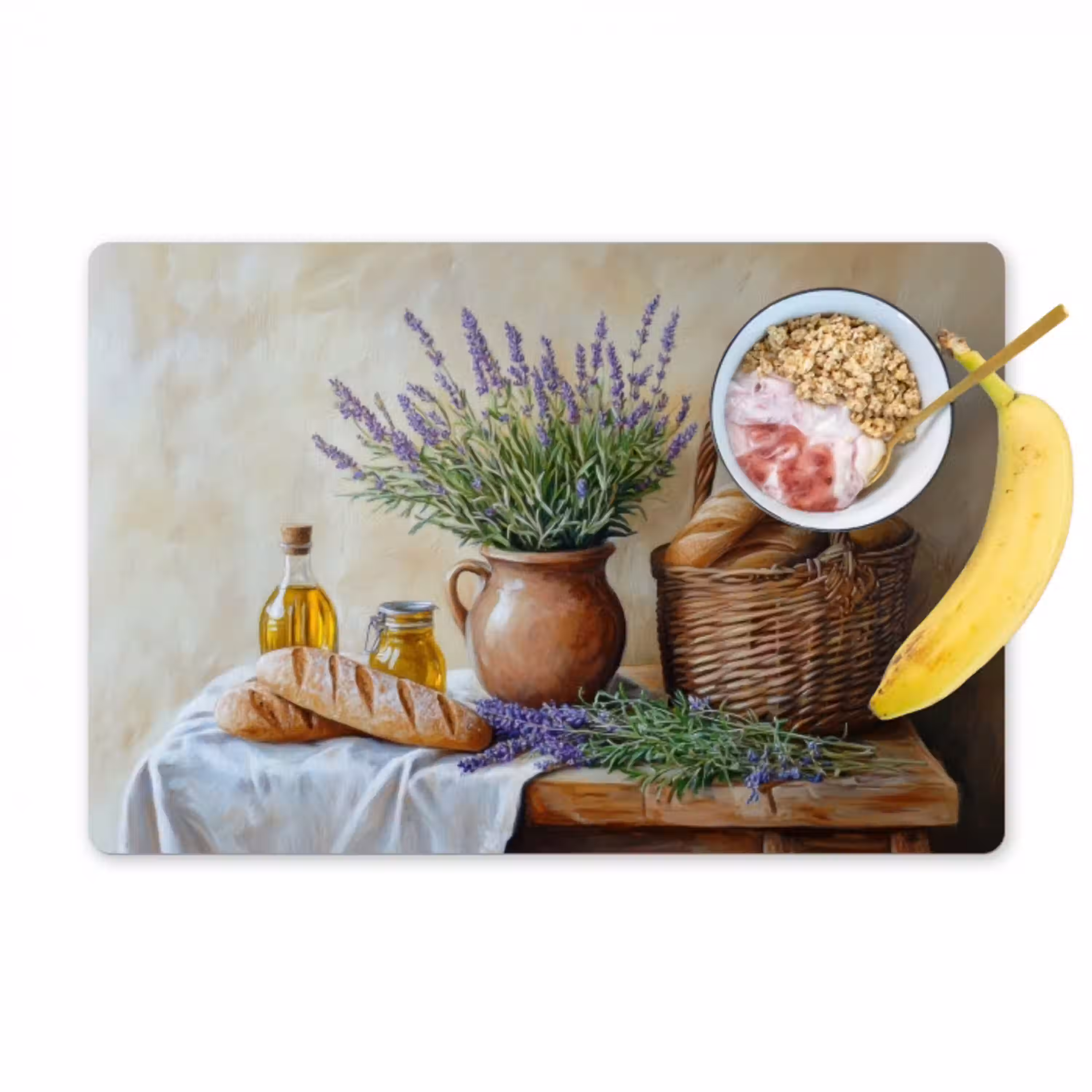Lavendel - Brood - Stilleven Placemat vinyl groot -zzzproduct_Kitchenyeah-website