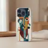 Geometrisch - Strakke vormen - Kleurrijk Telefoonhoesje iPhone 17 Pro klein -sfeer2