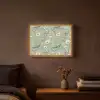 Klassiek - Botanisch - Groen Light Box met batterij (Wandlamp) middel 907 -sfeer4