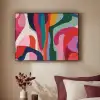 Vormen - Bochten - Kleurrijk - Abstract Textielframe zwart klein -sfeer1