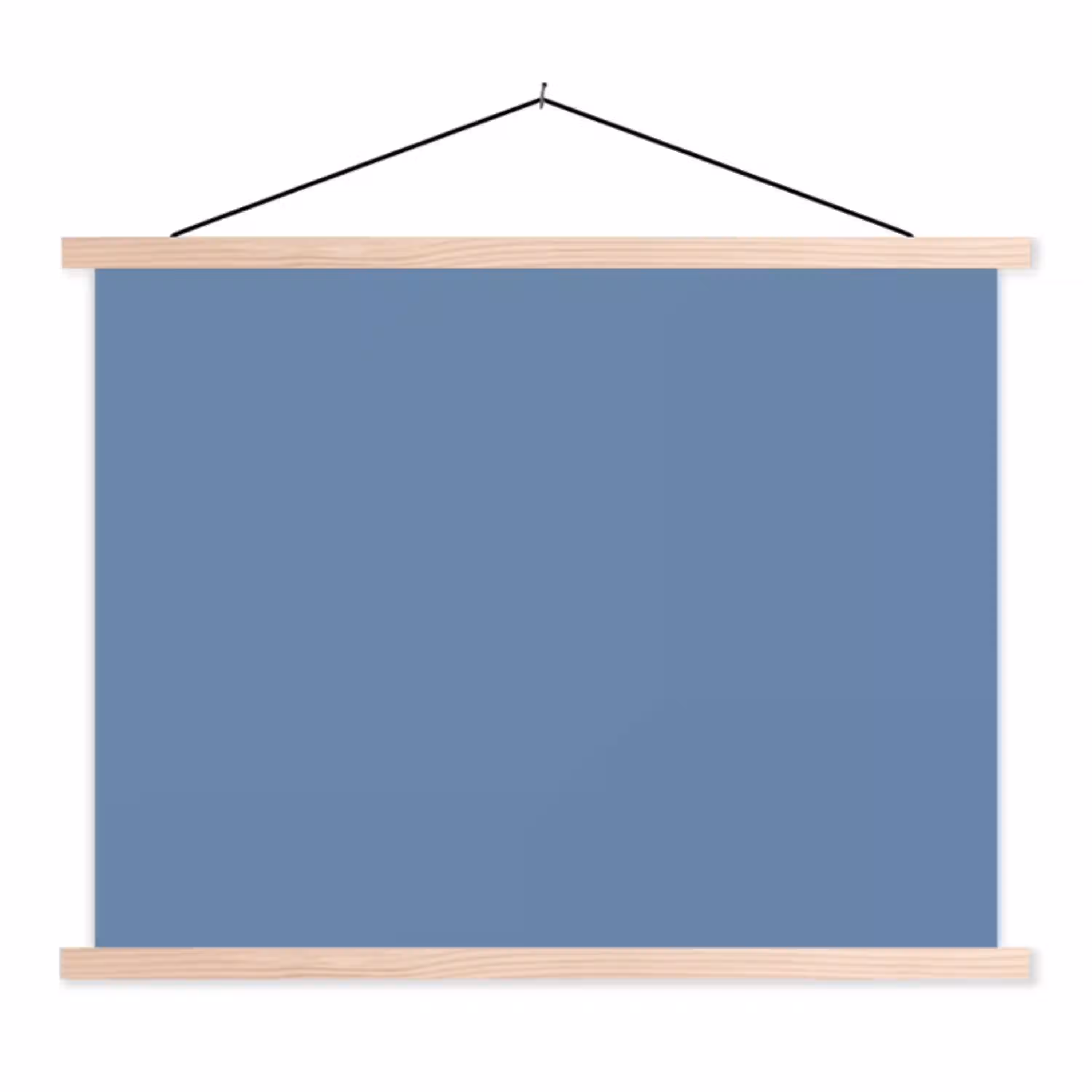 Denim - Breeze - Blauw textielposter latten blank klein 122 -3d