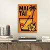 Palmboom - Bloem - Art - Drink aluminium wit klein -sfeer1