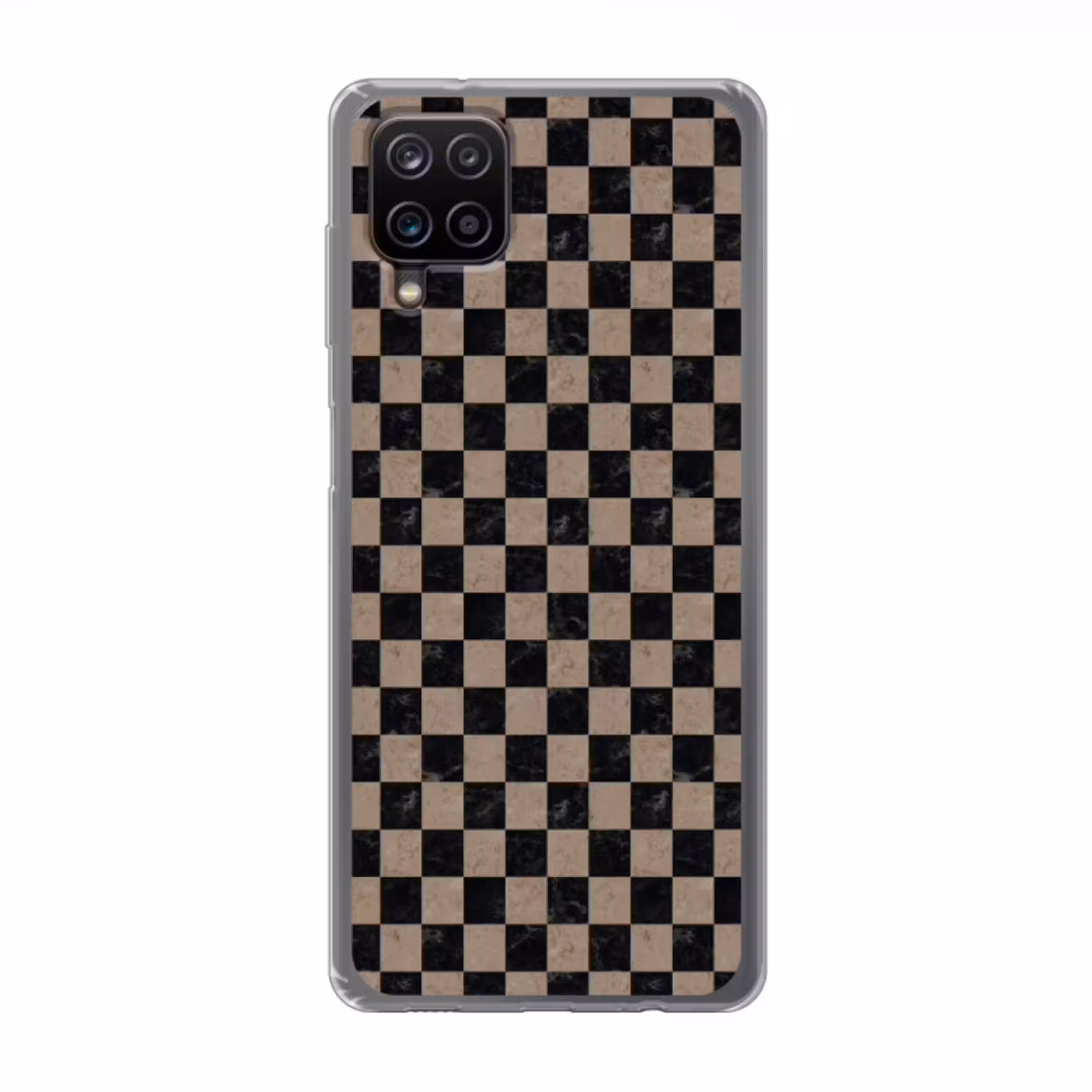 Patroon - Dambord - Marmer Telefoonhoesje Samsung Galaxy A12 klein 372 -3d