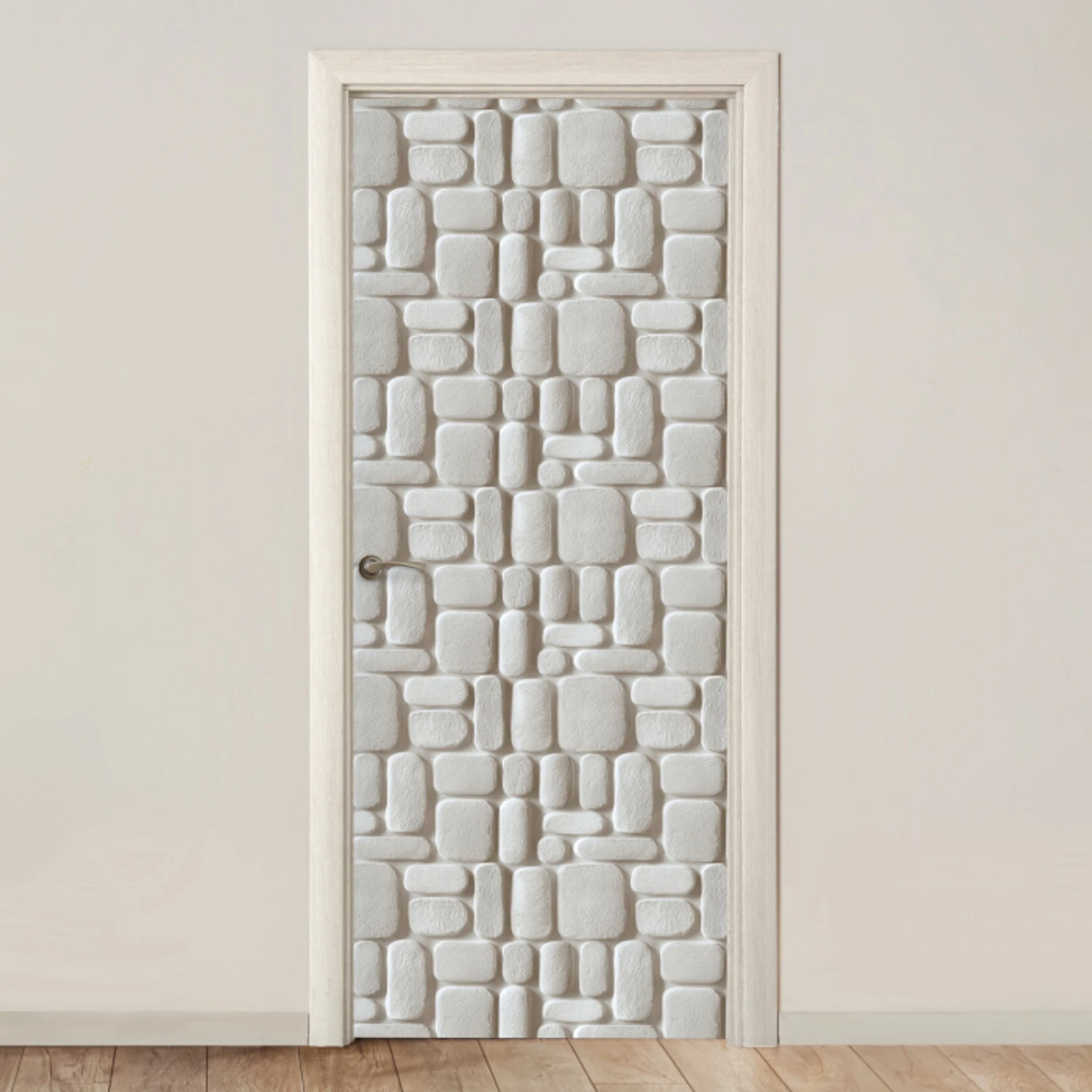 Reliëf - Structuur - Wit deurposter klein 289 -3d_beige
