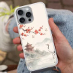 Kraanvogel - Azië - Klassiek Hoesje iPhone 16 Pro Max met koord klein -sfeer3