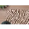 Zebra - Patroon - Zwart - Wit muismat rubber klein 262 -closeup