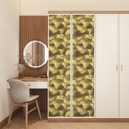 Modern - Cirkel - Goud deurposter klein 289 -sfeer3