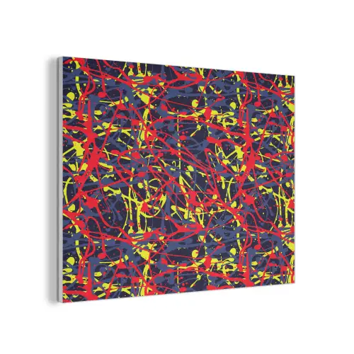 Waterverf - Rood - Geel PET vilt klein 837 -3d