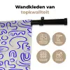 Blauw - Patroon - Abstract - Beige Wandkleed katoen klein 269 -sfeer2