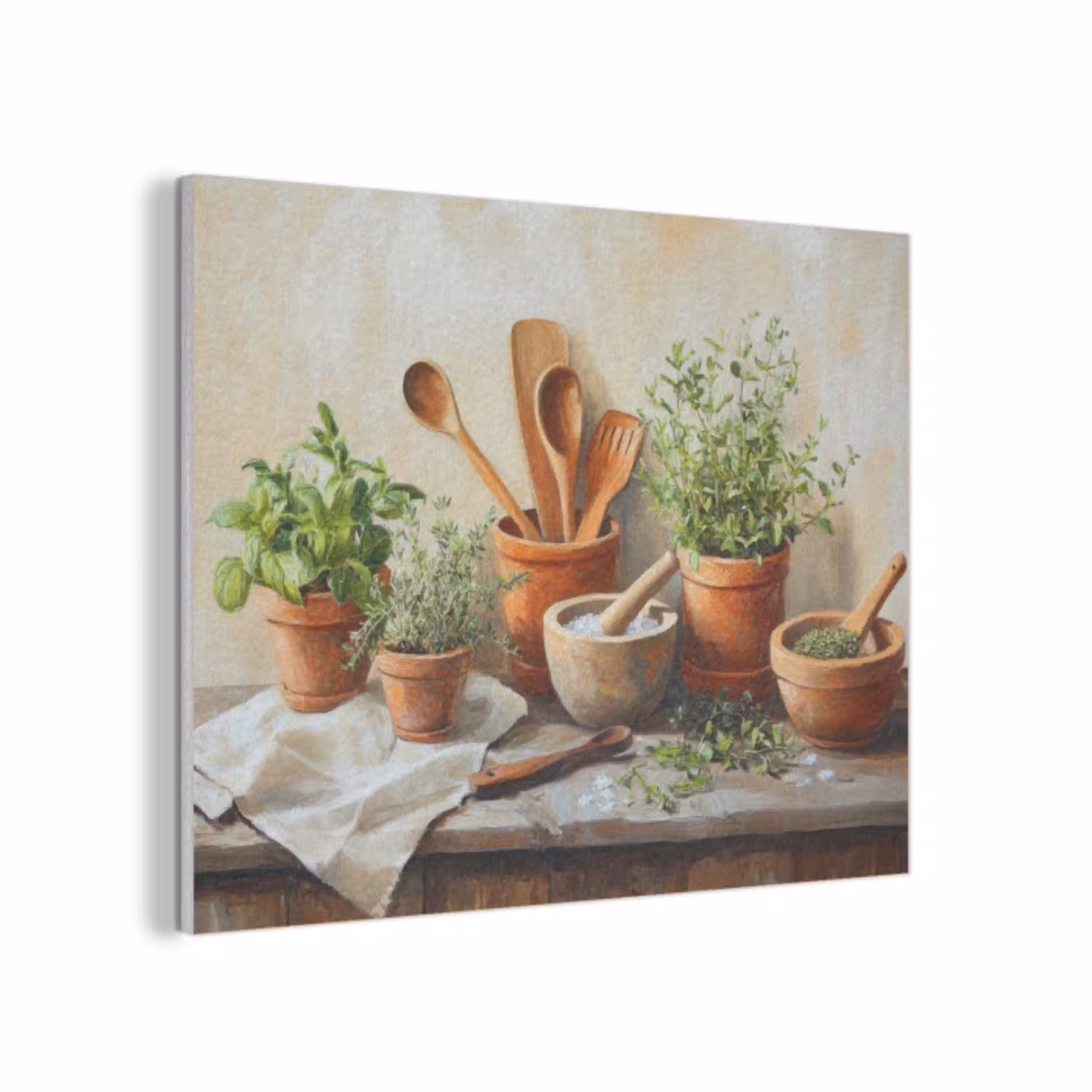 Potten - Kruiden - Hout PET vilt klein -3d