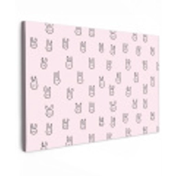 Konijnen - Minimalistisch - Roze canvas 2cm klein 34 -z3d