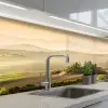 Landschap - Toscane - Ochtendlicht keuken achterwand 2 middel -3d_schuin