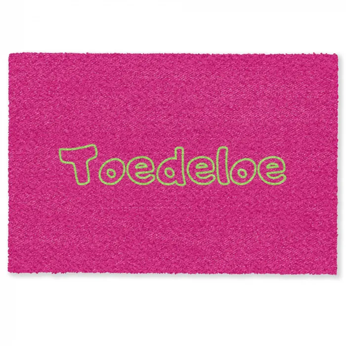 Toedeloe - Groen - Roze Deurmat klein -zkaufland3d