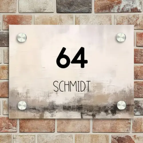 Geschilderd - Modern Naambord Rechthoek middel -sfeer3