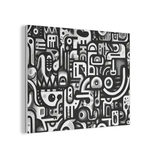 Symbolen - Abstract - Grafisch - Zwart PET vilt klein -3d