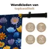 Bloemen - Patroon - Blauw - Contrast Wandkleed katoen klein -sfeer2