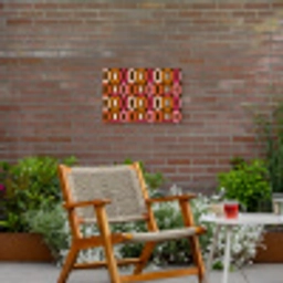 Modern - Retro - Kleurrijk Tuinposter op houten frame 2 cm dik klein 845 -sfeer3
